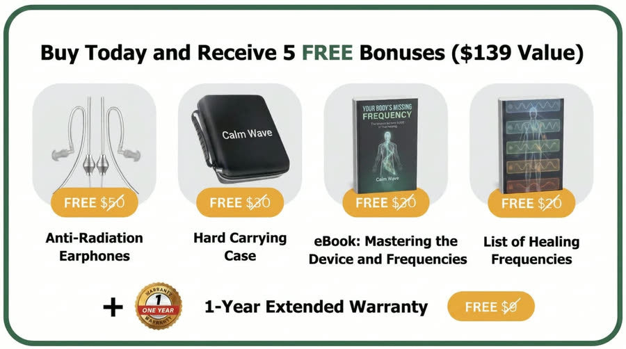 Buy today and receive five free bonuses, $139 value