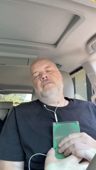 Customer using the device